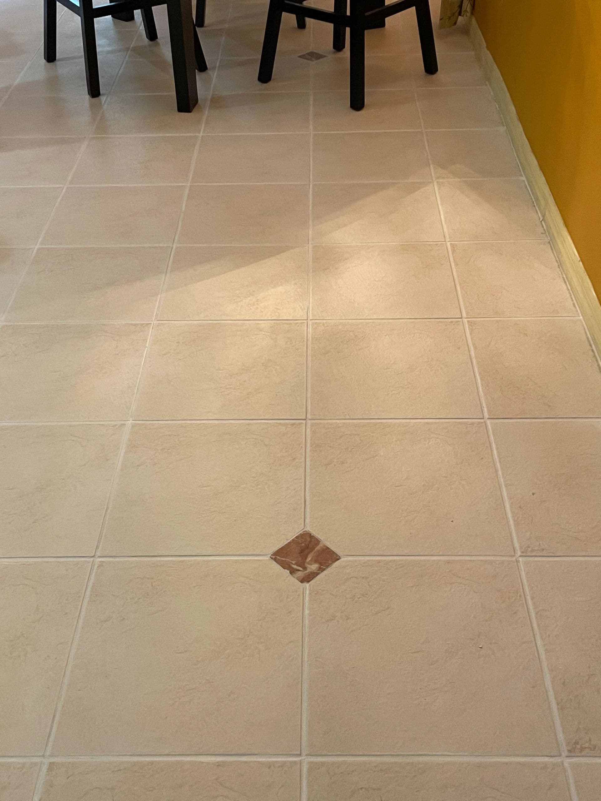 Tile floor color seal · Central Florida, after