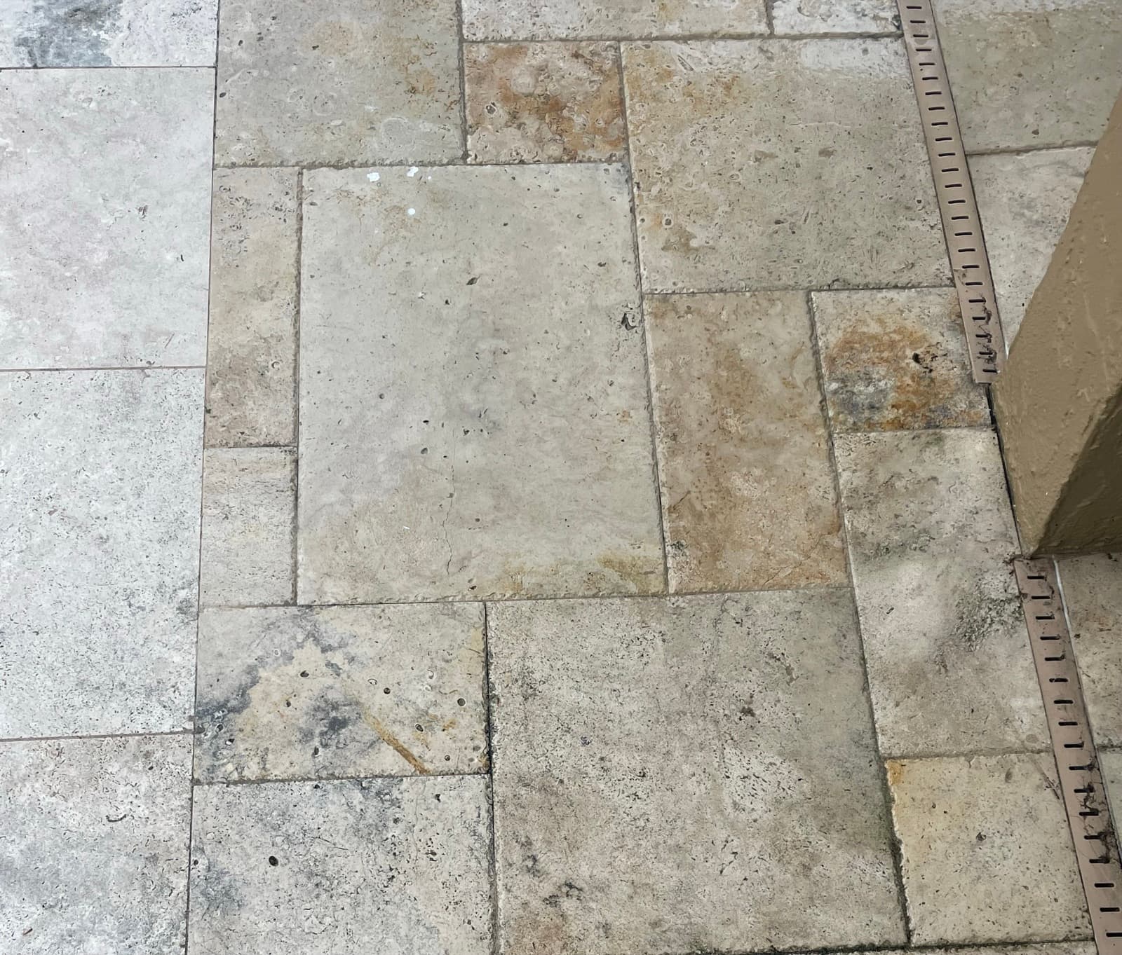 Travertine cleaning & sealing · Central Florida, after