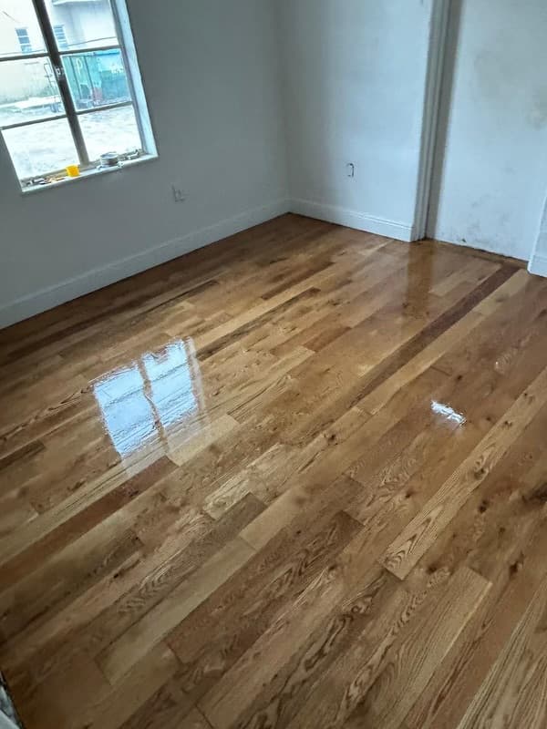 Wood floor refinishing · Central Florida, after
